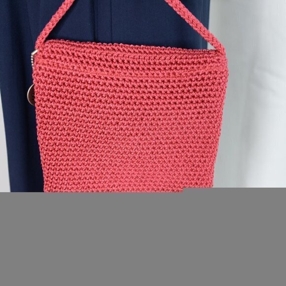 Woven Crochet Pink The Sak Crossbody Purse - Picture 5 of 5